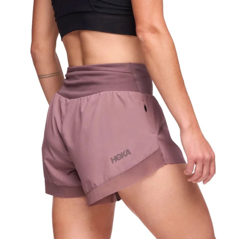 Kraťasy Hoka Glide 4'' Short W - hnědá