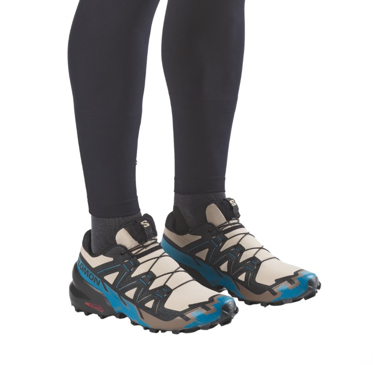 Obuv Salomon Speedcross 6 M - béžová/modrá/černá