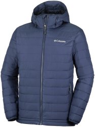 Bunda Columbia Powder Lite™ Hooded Jacket - tmavě modrá