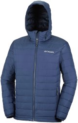 Bunda Columbia Powder Lite™ Hooded Jacket - tmavě modrá