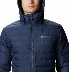 Bunda Columbia Powder Lite™ Hooded Jacket - tmavě modrá