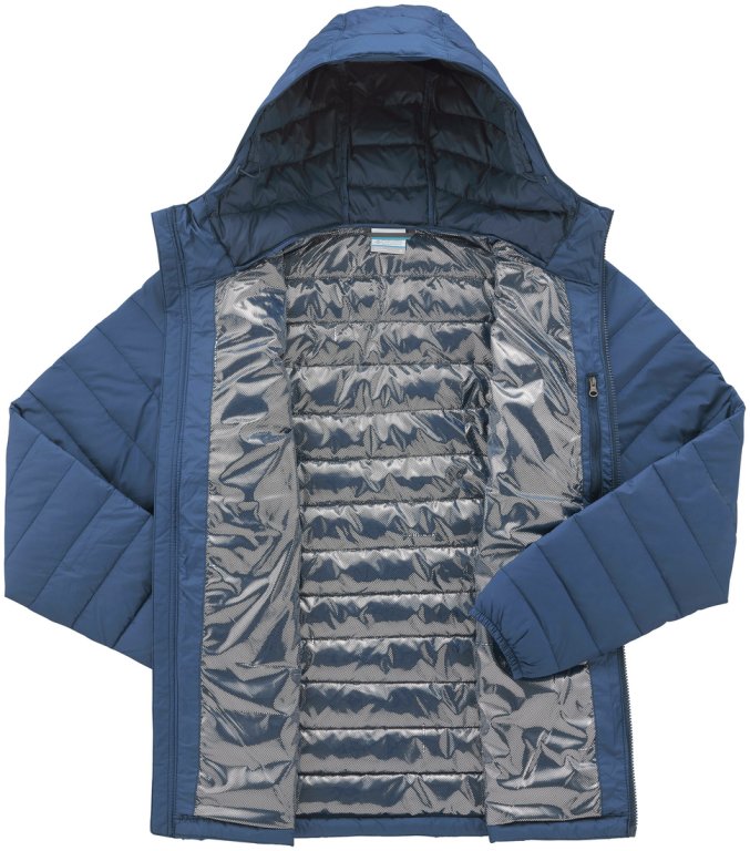 Bunda Columbia Powder Lite™ Hooded Jacket - tmavě modrá