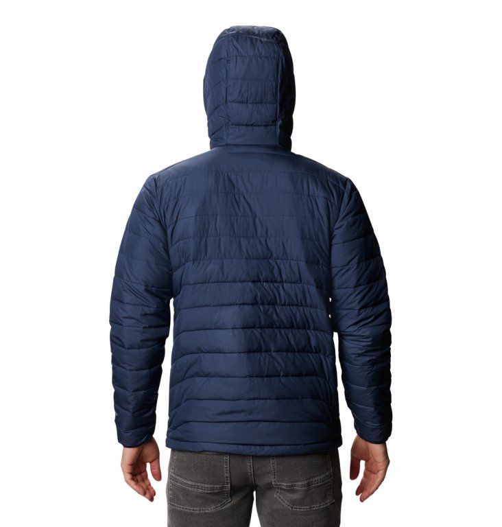 Bunda Columbia Powder Lite™ Hooded Jacket - tmavě modrá