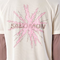 Tričko Salomon SHKout Core SS Tee Gfx M - bílá