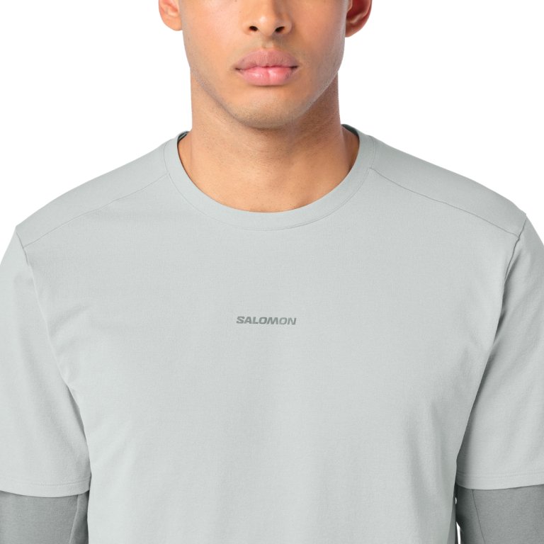 Tričko Salomon Trackline SS Tee M - šedá