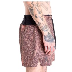 Kraťasy On Trail Shorts M - černá/červená/hnědá