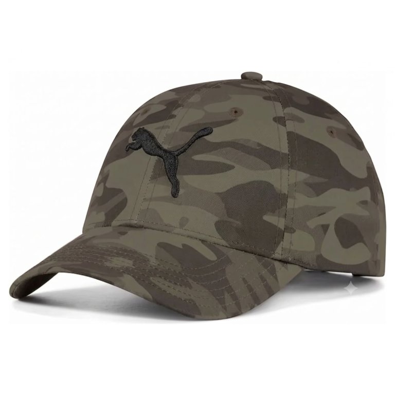 Kšiltovka Puma Ess Elevated AOP BB Cap - tmavě zelená