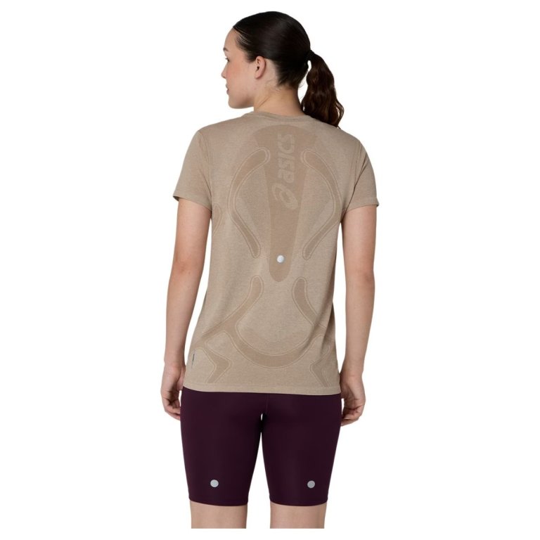 Tričko Asics Road Seamless SS Top W – béžové