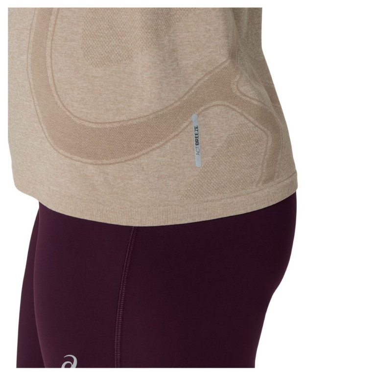 Tričko Asics Road Seamless SS Top W – béžové