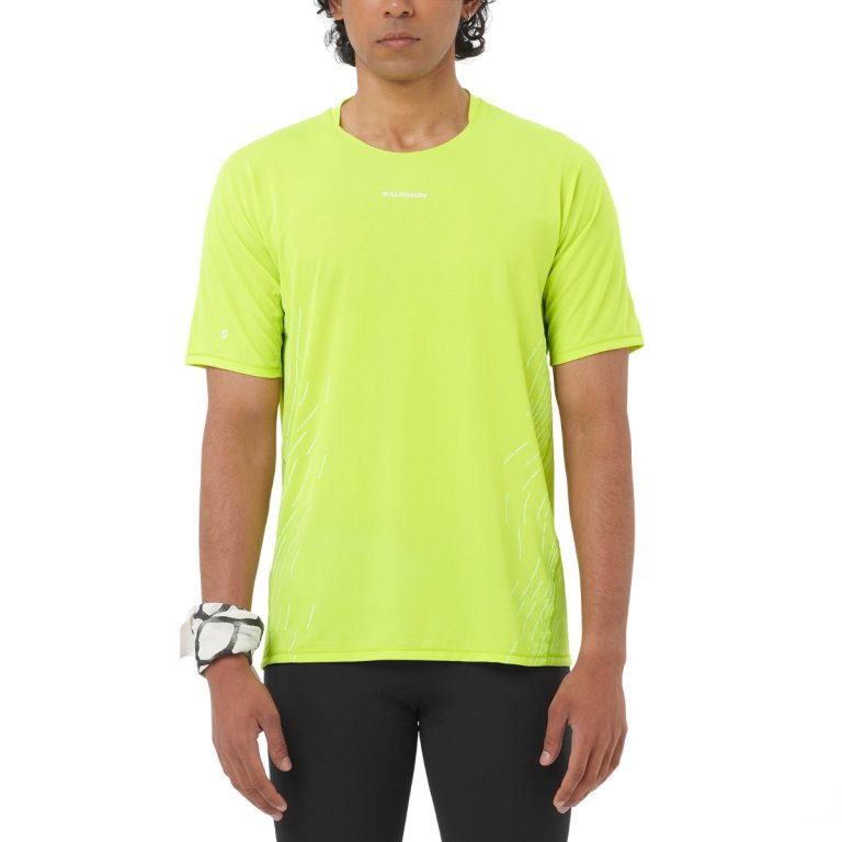 Tričko Salomon Sense Aero SS Tee Gfx M - žlutá