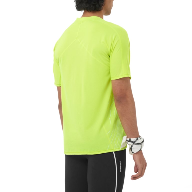 Tričko Salomon Sense Aero SS Tee Gfx M - žlutá