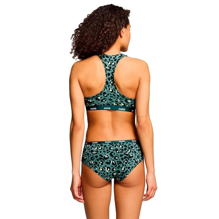 Kalhotky Puma Printed Hipster 2 Pack W - zelená
