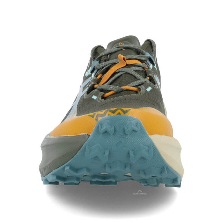 Obuv Asics Trabuco Max 5 M - tmavě zelená/modrá/oranžová