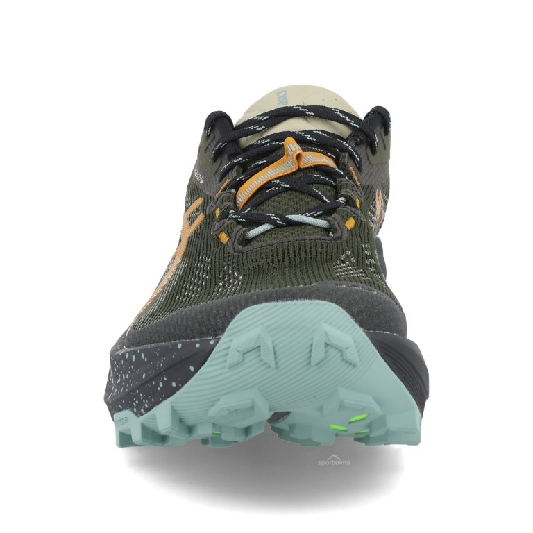 Obuv Asics Trabuco 14 M - tmavě zelená/oranžová