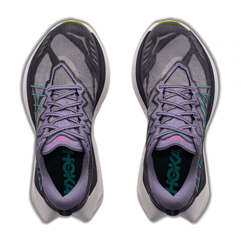 Obuv Hoka Rocket X Trail W - fialová/žlutá