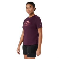 Tričko Asics Fujitrail Logo SS Top W – tmavo fialová