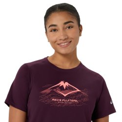 Tričko Asics Fujitrail Logo SS Top W – tmavo fialová