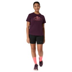 Tričko Asics Fujitrail Logo SS Top W – tmavo fialová
