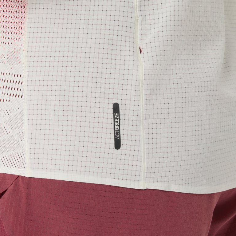 Tričko Asics Fujitrail Elite Graphic SS Top W – biele/červené