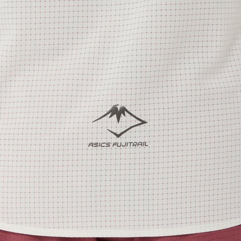 Tričko Asics Fujitrail Elite Graphic SS Top W – biele/červené