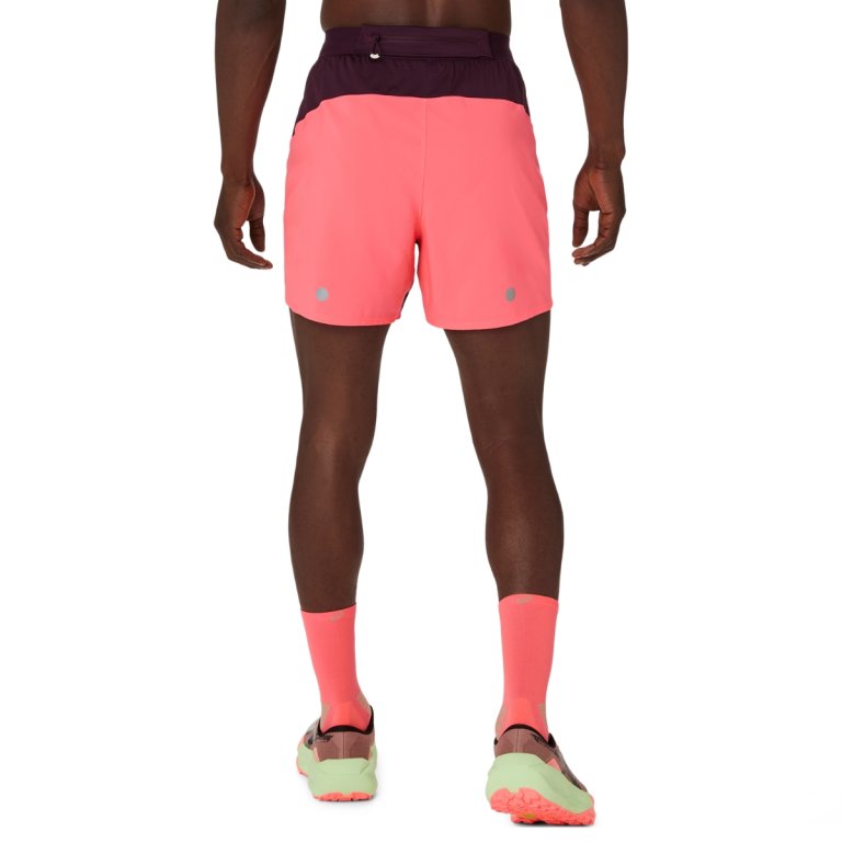 Šortky Asics Fujitrail All Over Print 5In Short M – ružová/fialová