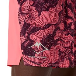 Šortky Asics Fujitrail All Over Print 5In Short M – ružová/fialová