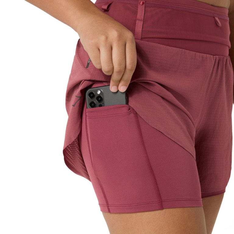 Šortky Asics Fujitrail Elite Short W – červené