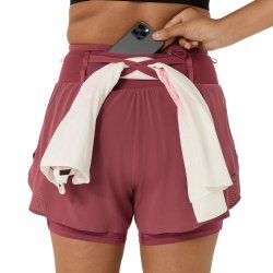 Šortky Asics Fujitrail Elite Short W – červené