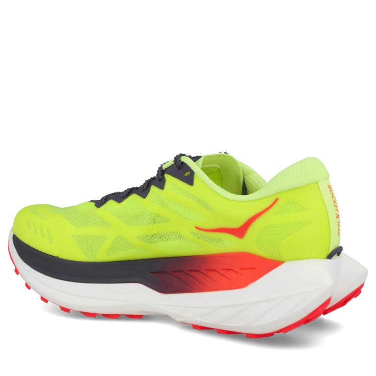 Obuv Hoka Rocket X Trail M - žlutá/červená