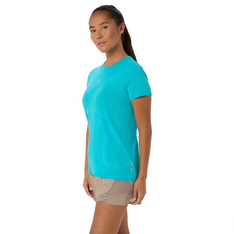 Tričko Asics Road Seamless SS Top W - modrá