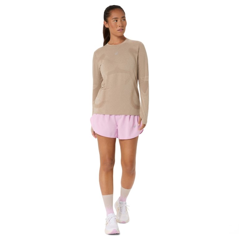 Tričko Asics Road Seamless LS Top W - béžová