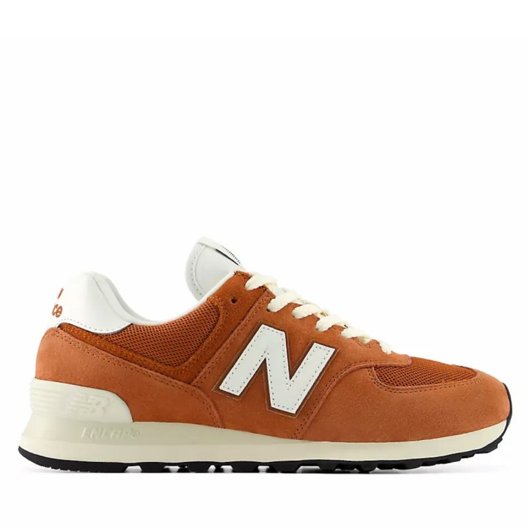 Obuv Snkrs New Balance 574's - oranžová/hnědá