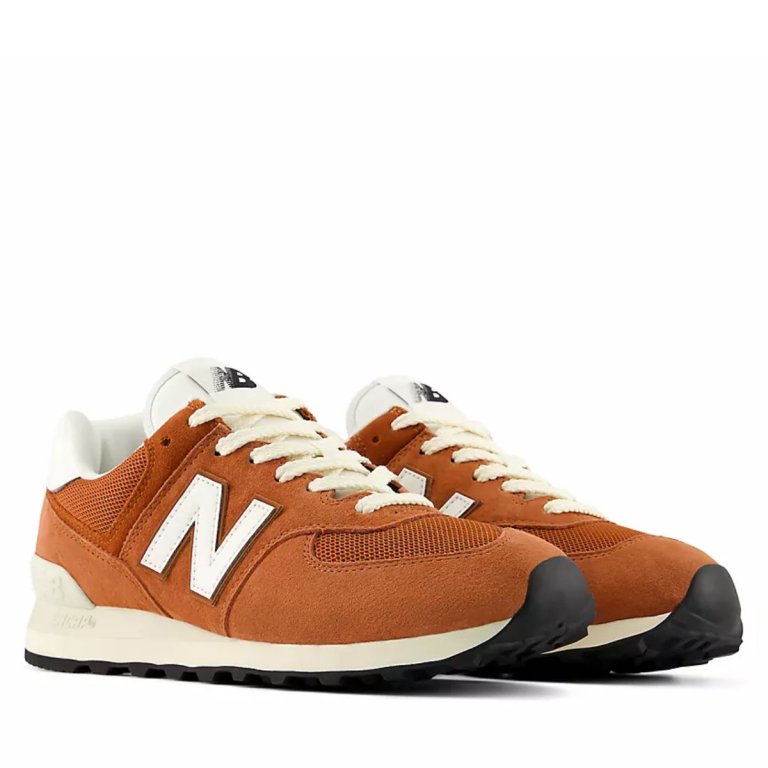 Obuv Snkrs New Balance 574's - oranžová/hnědá