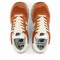 Obuv Snkrs New Balance 574's - oranžová/hnědá