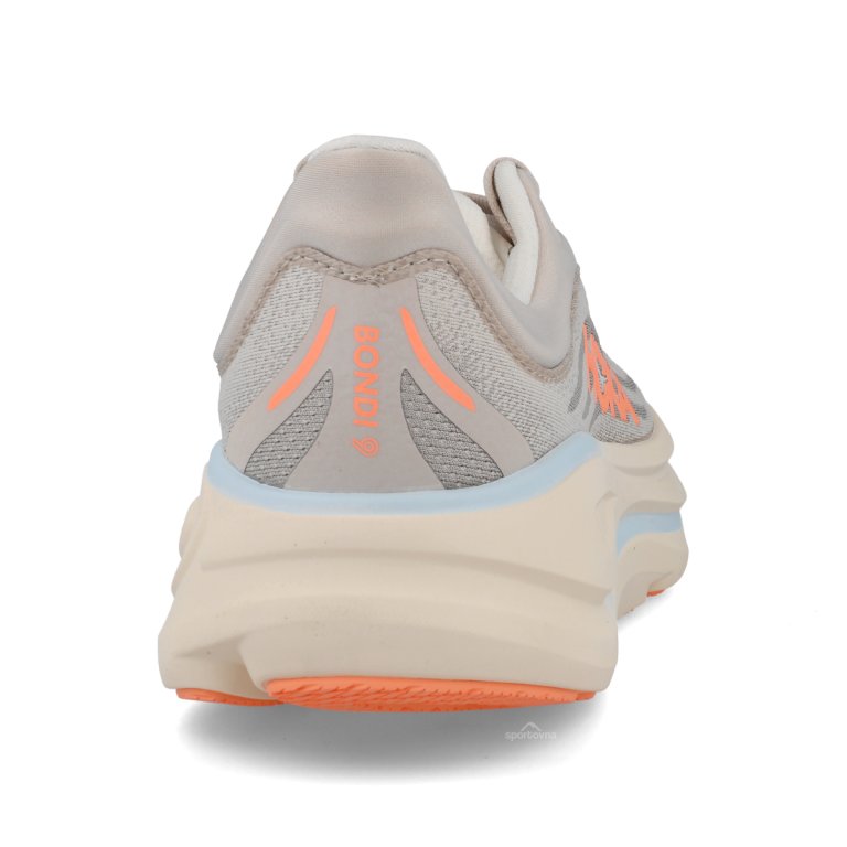 Взуття Hoka Bondi 9 W — сіре/помаранчеве