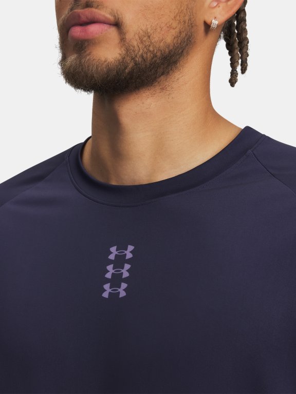 Triko Under Armour Hoops SS Shooting Shirt Man Blue