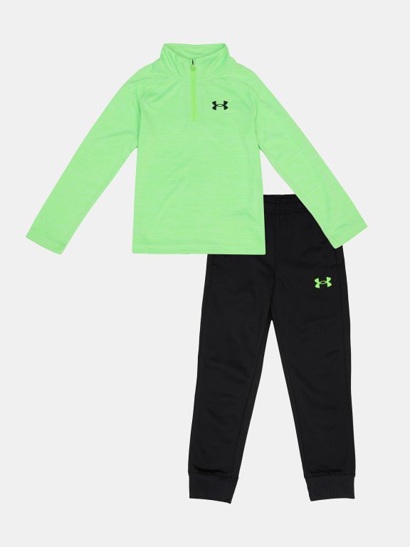 Set Under Armour Twist 1/4 Zip Tech Set Jr Green