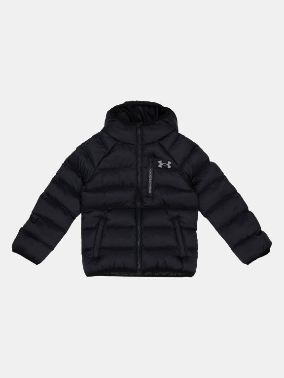 Bunda Under Armour Pronto Chest Zip Puffer Jacket Jr Black
