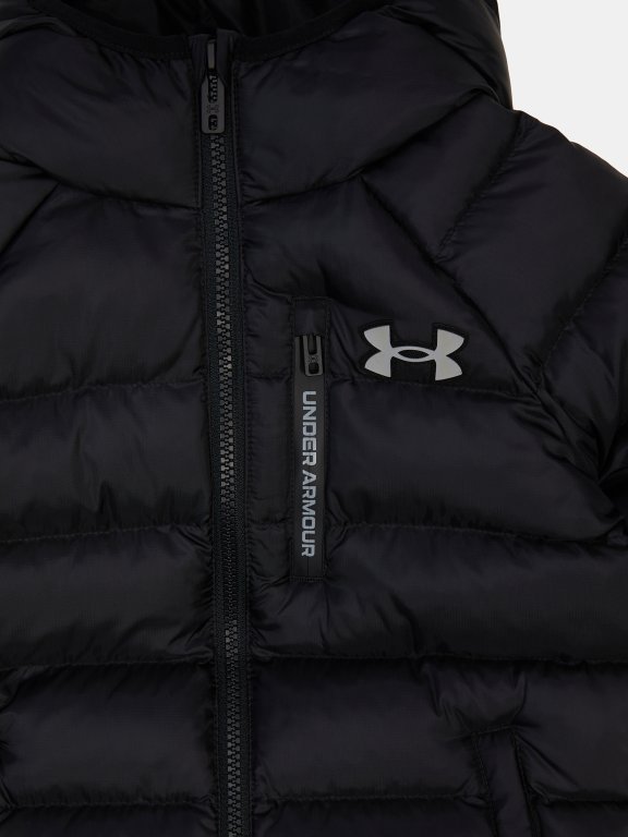Bunda Under Armour Pronto Chest Zip Puffer Jacket Jr Black