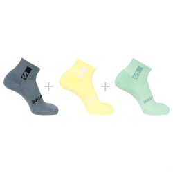 Ponožky Salomon Everyday Ankle 3-Pack - šedá/žlutá/zelená