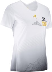Футболка Salomon SENSE TEE W - біла / сіра