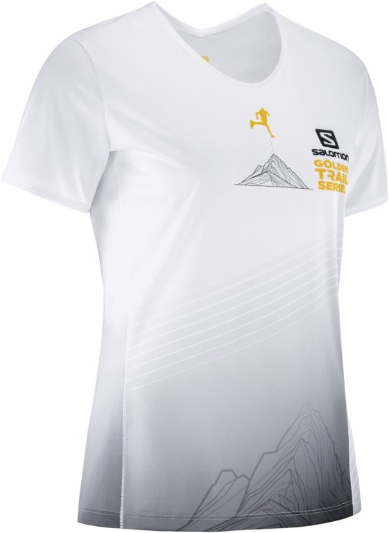 Футболка Salomon SENSE TEE W - біла / сіра