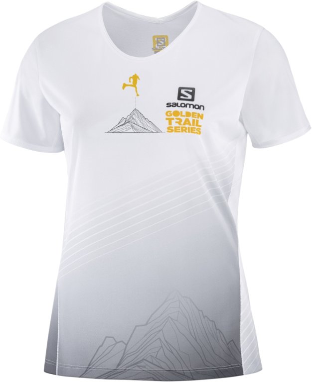 Футболка Salomon SENSE TEE W - біла / сіра