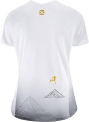 Футболка Salomon SENSE TEE W - біла / сіра