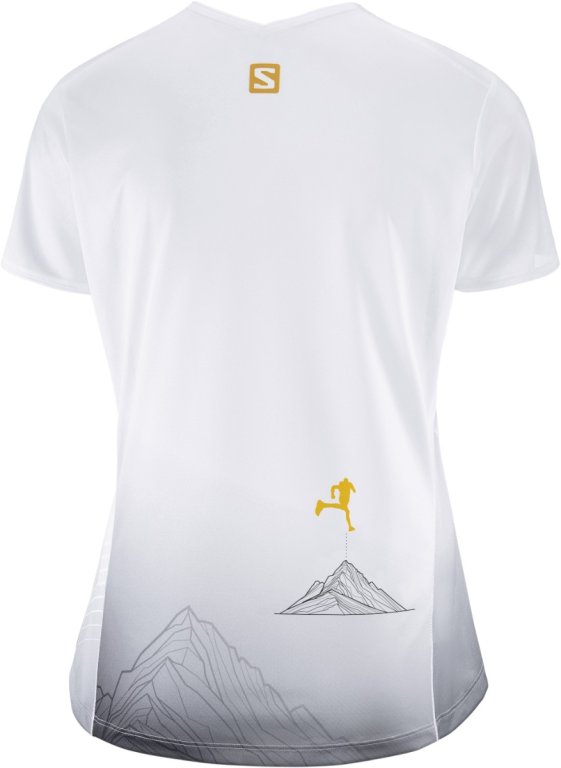 Футболка Salomon SENSE TEE W - біла / сіра