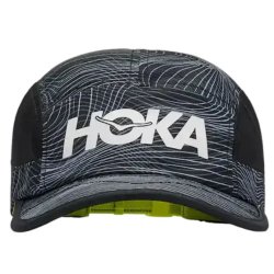 Kšiltovka Hoka Run Hat - černá/bílá