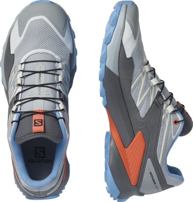 Взуття Salomon WINGS SKY W - сірий/синій/помаранчевий