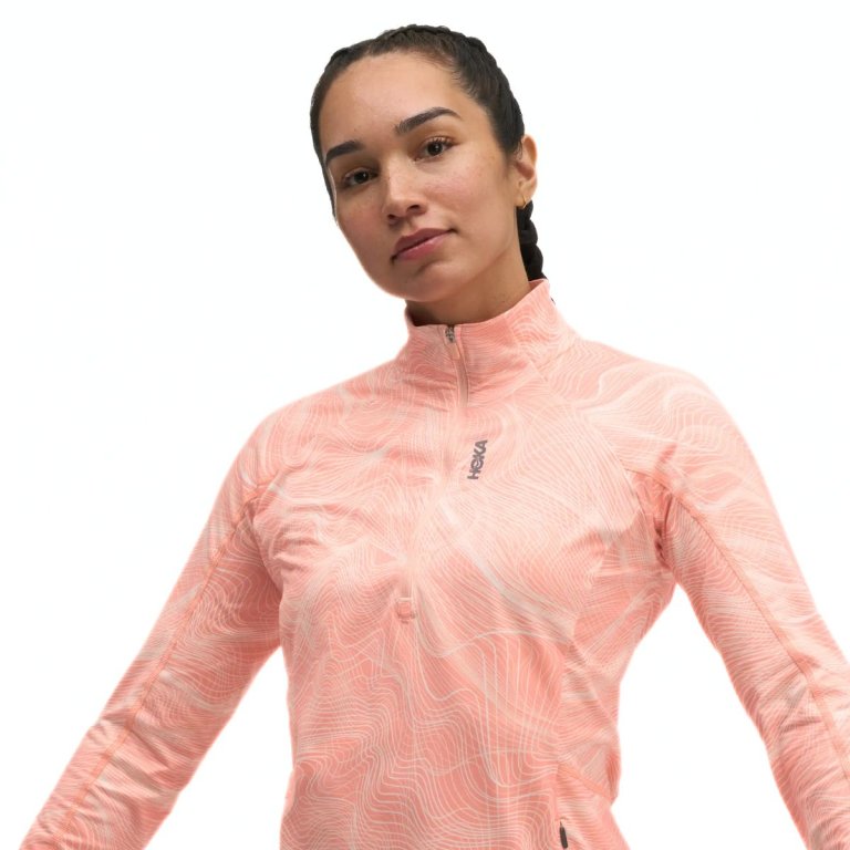 Mikina Hoka SkyForm Half Zip W - oranžová