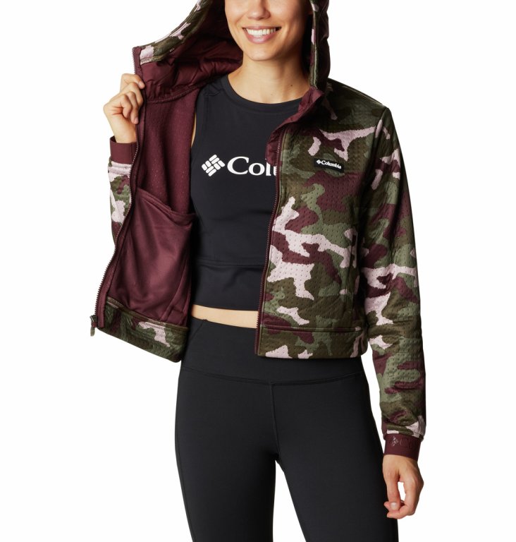 Толстовка Columbia Northern Canyon™ Hybrid Hoodie FZ W - темно-зелений/фіолетовий