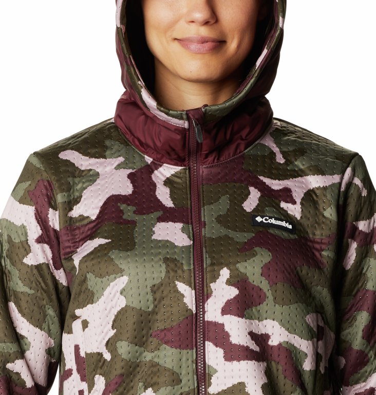 Толстовка Columbia Northern Canyon™ Hybrid Hoodie FZ W - темно-зелений/фіолетовий